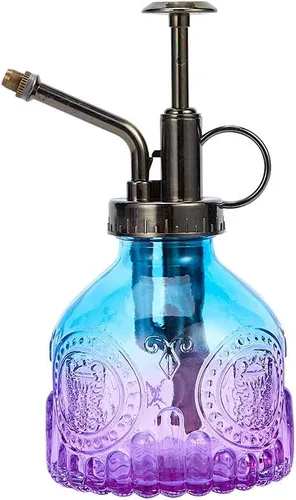 Miniatura 5 de Botella de vidrio con rociador para regar plantas, 6.5 pulgadas de alto, con bomba superior para plantas de interiores y exteriores