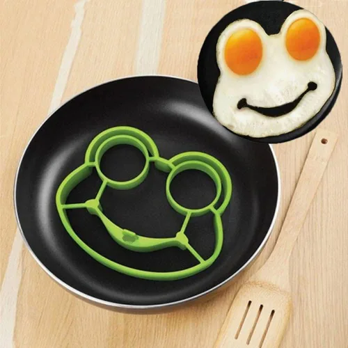 Miniatura 8 de Molde de tortilla de desayuno de silicona para huevo, para panqueques, herramienta de cocina, accesorios de cocina, Gadget Molde de huevo (conejo)