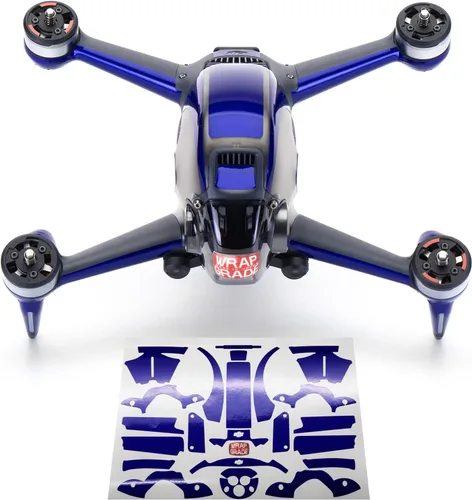 WRAPGRADE Skin compatible con DJI FPV | Color de acento (azul estratosfera)