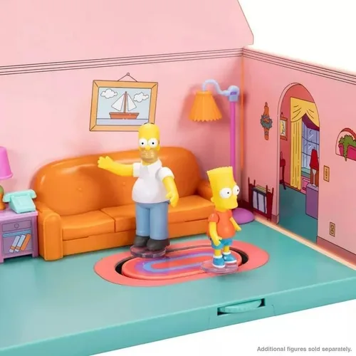 Miniatura 5 de Jakks Pacific The Simpsons Diorama Figuras familiares Juego de sala de estar con efectos interactivos, a partir de 4 años
