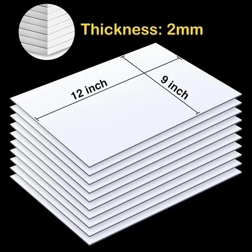 Miniatura 2 de MEARCOOH Hojas de Espuma Autoadhesivas, Blancas de 9x12 Pulgadas 2mm Papel de Espuma EVA Adhesivo para Manualidades Fabricación de Tarjetas Marcos