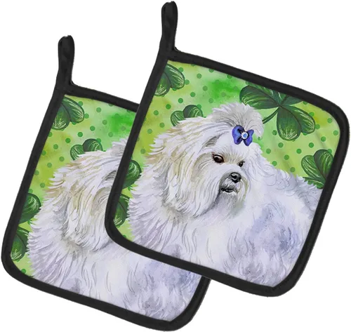 Miniatura 279 de Caroline's Treasures BB9655PTHD - Juego de soportes para ollas de cocina resistentes al calor, almohadillas calientes para horno, 7 1/2 x 7 1/2