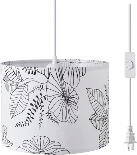 Miniatura 11 de KUAUGST Lámpara colgante enchufable, lámpara colgante de 15 pies con cable de enchufe, interruptor de encendido/apagado, iluminación colgante