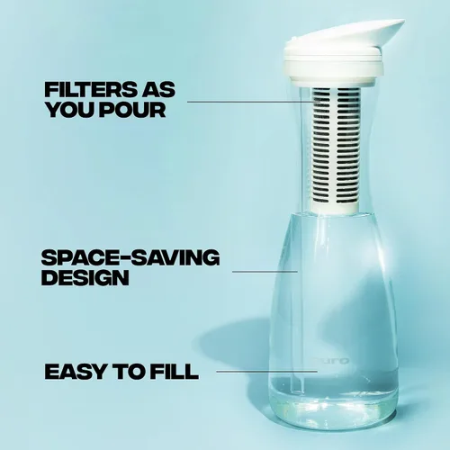 Miniatura 5 de Puro Glass - Jarra de filtro de agua – Agua limpia en segundos – Volumen de 1.3 L – Filtro que elimina plomo, olores y cloro