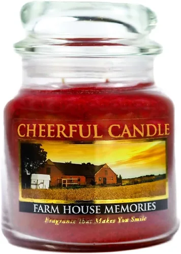 Miniatura 9 de A Cheerful Giver - Vela perfumada en tarro de cristal Farm House Memories (6 onzas) con tapa y fragancia fiel a la vida, fabricada en Estados Unidos