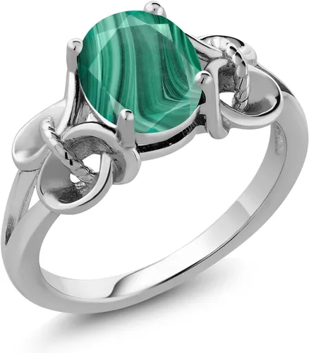 Miniatura 135 de Gem Stone King Anillo de compromiso ovalado con piedra natal para mujer, plata de ley 925, ovalado de 0.354 x 0.276 in, anillo de compromiso