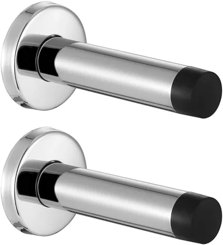 Miniatura 31 de JQK Tope de puerta, acero inoxidable 304 de grosor de 0.039 pulgadas (0.039 in), amortiguador de sonido, tope de puerta, protetor, 2 unidades, Punta