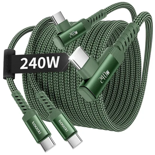 Miniatura 10 de Cable USB C [Paquete de 2, 1 mt] Carga rápida de 240 W tipo C, cable USB 2.0 trenzado de nylon para iPhone 17 16 15 Pro Plus Pro Max Air, iPad Pro