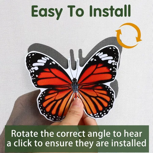 Miniatura 2 de 6 imanes de mariposa para puerta, imanes flexibles de doble cara, protectores decorativos para puertas corredizas que evitan que personas y mascotas