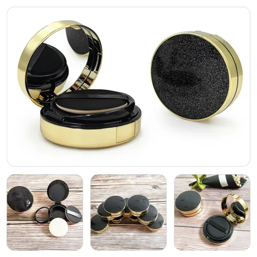 Miniatura 8 de FOMIYES Estuche robusto 2pcs envases de polvo vacíos Fundación Suelta Puff Box Estuche de maquillaje de viaje recargable