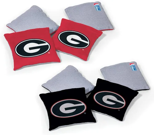Miniatura 34 de Wild Sports - Puf de doble cara NCAA College de 8 unidades, bolsas de lanzamiento prémium para juego de cornhole, ideal para portones traseros
