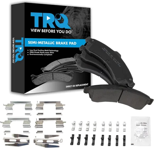 Miniatura 57 de TRQ Pastillas de freno delanteras semi metálicas compatibles con Ford Expedition 2018-2021 F-150 2018-2020 Lincoln Navigator 2018-2022