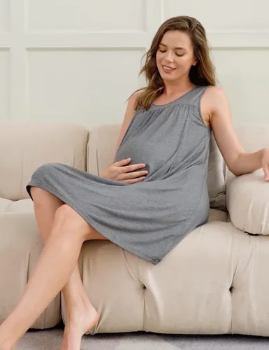 Miniatura 5 de Ekouaer - Camisón de maternidad para mujer (tallas S-XXL)