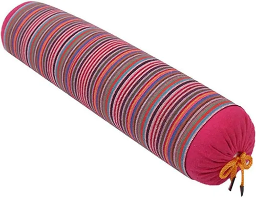 Miniatura 9 de Levoberg Almohada redonda de casco de trigo sarraceno Almohada cervical Almohada de apoyo cervical con funda de algodón extraíble para dormir