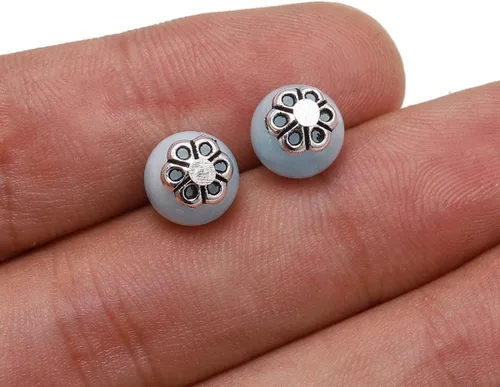 Miniatura 4 de 100 unidades/lote de tapas de cuentas de 0.236 pulgadas para joyas, receptáculo de extremo, ahuecado, toro de flores, bricolaje, espaciado