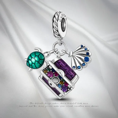 Miniatura 145 de Pandach Dijes colgantes de plata de ley 925 para pulseras y collares, dijes colgantes de Madonna con cuentas de girasol, joyería para mujer