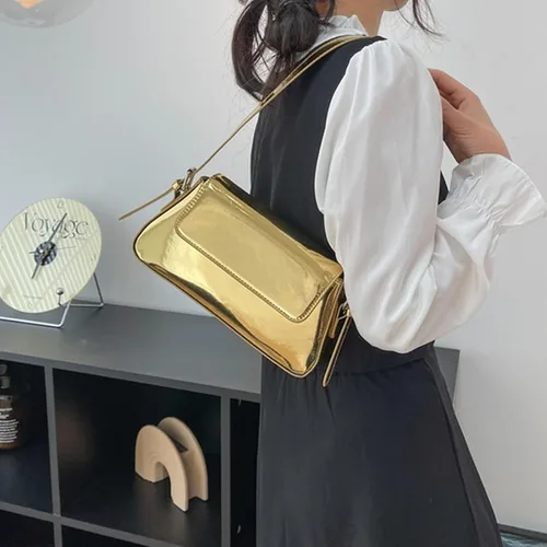 Miniatura 6 de NAARIIAN Bolso de noche para mujer de los años 90, Y2k, espejo, PU, bolso de mano, bolso de mano, bolso de fiesta, bolso de embrague, bolsos cruzados