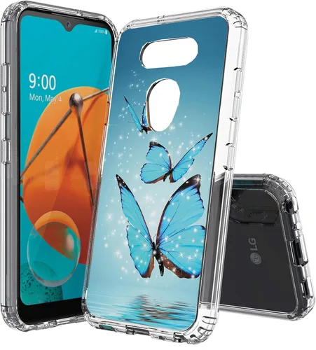 Miniatura 26 de Compatible con LG Aristo 5, funda transparente impresa, a prueba de golpes, arañazos, compatible con LG Phoenix 5/Fortune 3/Tribute Monarch/Risio 4