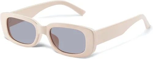 JASPIN Lentes de sol rectangulares para mujeres y hombres, modernos Y2K retro de los años 90, protección UV400, marco cuadrado fresco