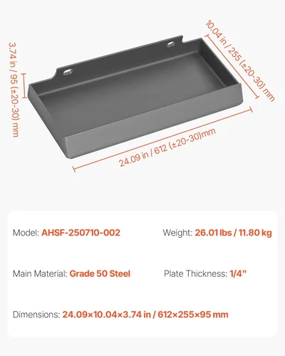 Miniatura 7 de VEVOR Placa de montaje para minicargadora de 1/4 de pulgada, placa de montaje universal de enganche rápido, fácil de atornillar, capacidad de carga