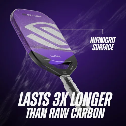 Miniatura 5 de Selkirk LUXX Sport Pickleball Paddle, paleta de fibra de carbono con núcleo de polipropileno X7 diseñada para un control inigualable y potencia