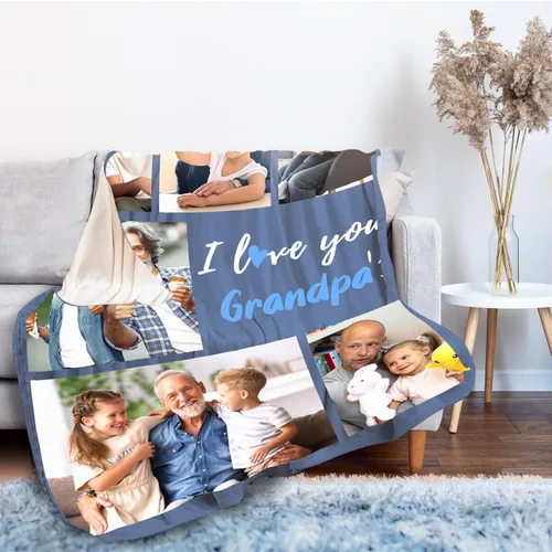 Miniatura 12 de Manta personalizada con foto/texto, manta con imagen personalizada, regalos de amor, regalos personalizados para parejas para novio, novia, esposa