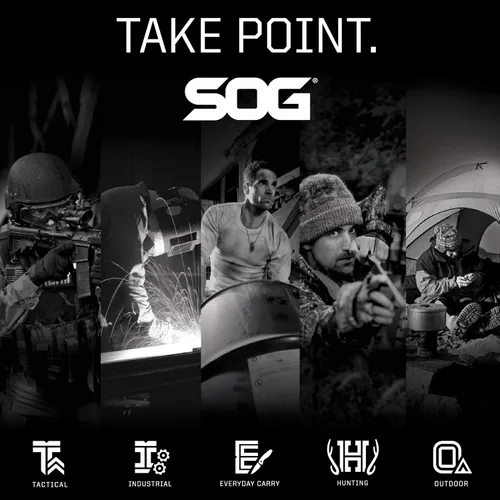 Miniatura 7 de SOG FastHawk Gear F06PN-CP hacha satén, acero inoxidable 420, agarradera GRN, funda de nylon, hoja de 2 pulgadas