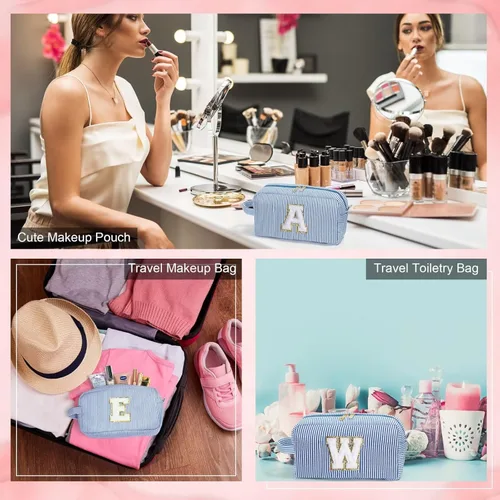 Miniatura 4 de YOOLIFE Estuche de Maquillaje con Inicial - Regalos de Cumpleaños para Mujeres, Niñas, Mamá, Hija, Amigas, Hermana, Profesora, Regalos de Propuesta