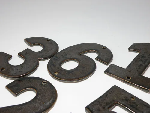 Miniatura 6 de Stoneware House Numbers, House Tiles, Ceramic house Address Numbers