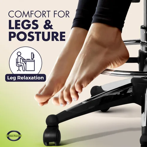Miniatura 5 de Silla ergonómica de 300 libras para dibujar, silla de oficina alta, silla de escritorio para estar de pie, con reposabrazos abatibles, asiento