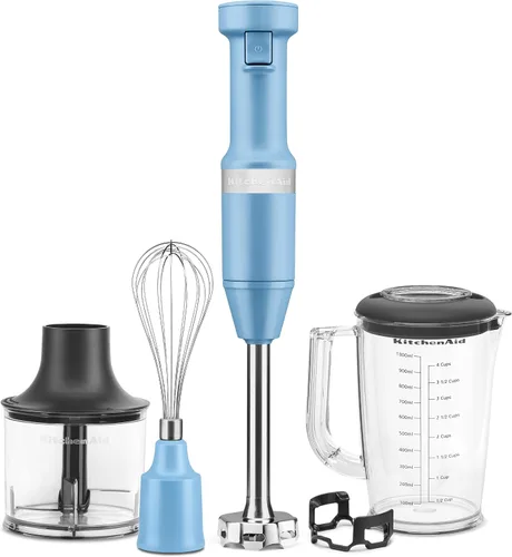 Miniatura 6 de KitchenAid Batidora de mano con cable de velocidad variable con accesorios, Aqua Sky, KHBV83AQ