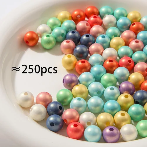 Miniatura 2 de Cuentas acrílicas de 0.472 pulgadas, 250 cuentas de color ab, cuentas redondas de burbujas de colores surtidos para manualidades, joyería