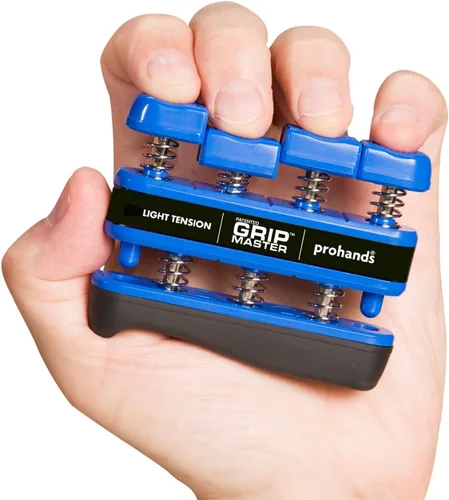 Miniatura 19 de Prohands Gripmaster - Ejercitador de mano (fortalecedor de agarre de mano), con resorte, sistema de pistón de dedos, aislamiento y ejercicio de cada