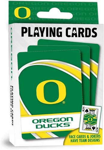 Naipes de los patos de Oregon de la NCAA, 2.5" x 3.5"
