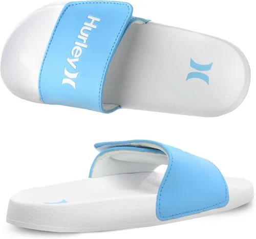 Miniatura 18 de Hurley Naia - Sandalias de deslizar para niñas y niños, pantuflas de puesta fácil con correa ajustable, sandalias para niños