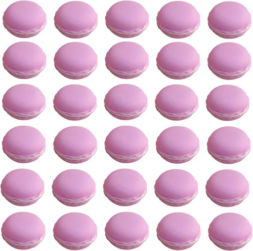 Miniatura 5 de HAN SHENG Organizador de joyas para aretes, anillos, collares, paquete de 30 lindos macarrones de 1.6 pulgadas, mini estuches de viaje, contenedores