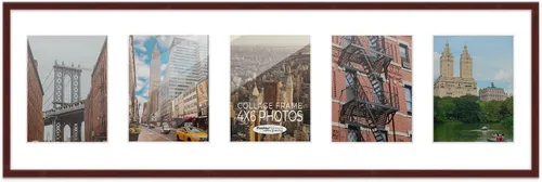 Miniatura 219 de Marcos de fotos modernos para decoración de pared, marco de collage de fotos de 8 x 10 pulgadas, acabado negro con paspartú negro para dos fotos
