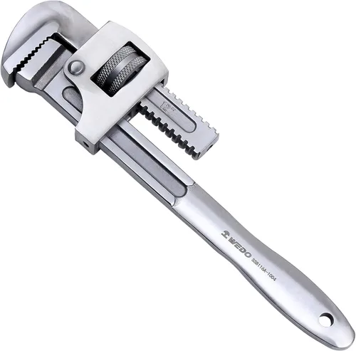 WEDO Llave de tubo de acero inoxidable, llave de tubo recta, llave de fontanería ajustable, anticorrosión, superficie pulida, a prueba de óxido,