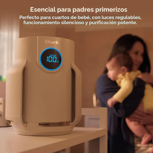 Miniatura 3 de Purificador de Aire Shark para el Hogar, NeverChange Compact Pro, para Dormitorio, Habitación Infantil, Oficina en Casa, Residencia Universitaria