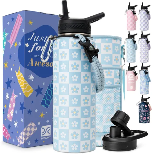 Miniatura 111 de DYSANKY Botella de agua aislada de 32 onzas, metal al vacío de acero inoxidable grueso, jarra de agua deportiva portátil para gimnasio y senderismo
