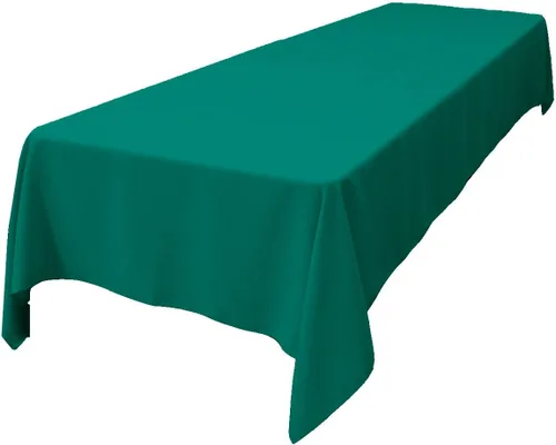 Miniatura 115 de LA Linen Mantel rectangular lavable de popelín de poliéster, resistente a las manchas y a las arrugas, cubierta de mesa 60x84, mantel de tela