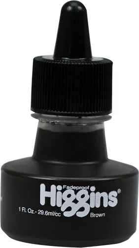 Miniatura 14 de Higgins Tinta de dibujo pigmentada, negra, botella de 1 onza (44021)