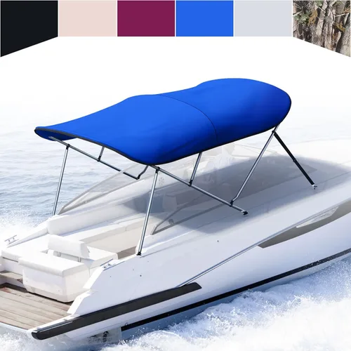 Miniatura 19 de KING BIRD Toldo Superior de Barco Bimini de 3-4 Arcos Protección Solar Toldo de Barco Impermeable Marco de Aluminio Inoxidable de 1 Pulgada 46