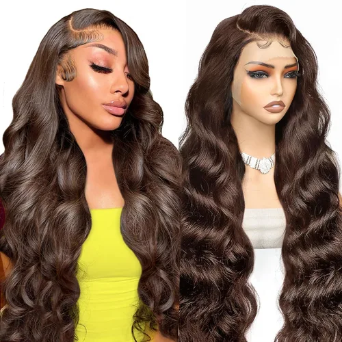 Miniatura 24 de Beluck Pelucas de cabello humano rubio miel ondulado de 13 x 6 pulgadas, densidad 210, ombré, HD, encaje frontal, pelucas de cabello humano