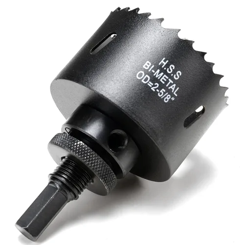 Miniatura 43 de Sierra de agujero de 4 1/8” (105mm) para madera y plástico, broca de corte de núcleo de sierra de agujero HSS bimetálica para paneles de yeso, Rojo