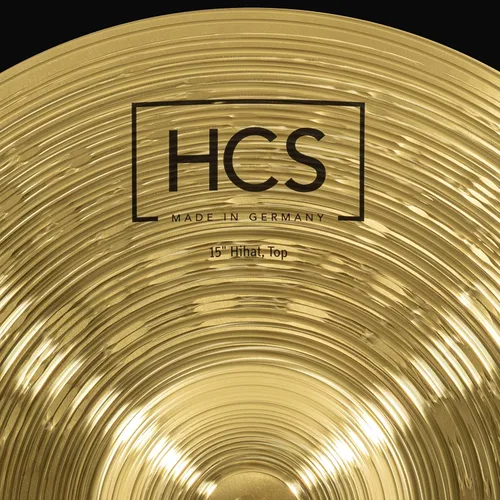Miniatura 10 de HCS - Platillos Hihats (Hi Hat) para batería de 15 pulgadas, pares, fabricados en Alemania, latón medio tradicional, 2 años de garantía