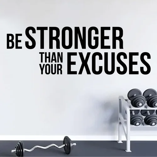 Miniatura 2 de BATTOO Calcomanía de vinilo, arte de pared inspirador Be Stronger Fitness, 40 pies de ancho x 13.5 pulgadas de alto, para gimnasio en casa, oficina