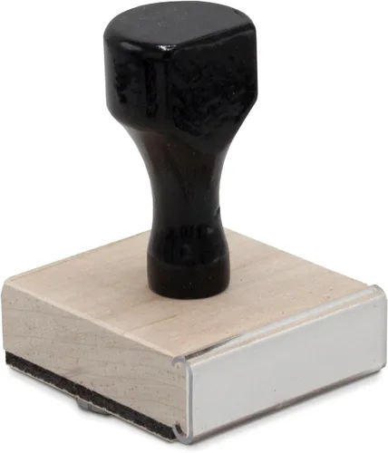 Miniatura 11 de Infusion Sello de madera tradicional con mango de madera negra (1" x 1")
