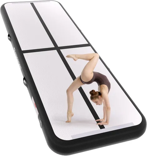 Miniatura 8 de FBSPORT Gymnastics Training Mats Inflatable Air Gymnastics Mat 4/8 inches Thickness Inflatable Floor Mats for Home Rosa + Verde