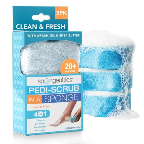 Miniatura 16 de Spongables Pedi Scrub - Esponja exfoliante para pies de 5+ lavados, lavanda, 6 unidades Aceite de árbol de té de lavanda Viaje